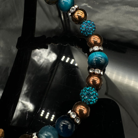 Single earjewel - Copper & turquoise