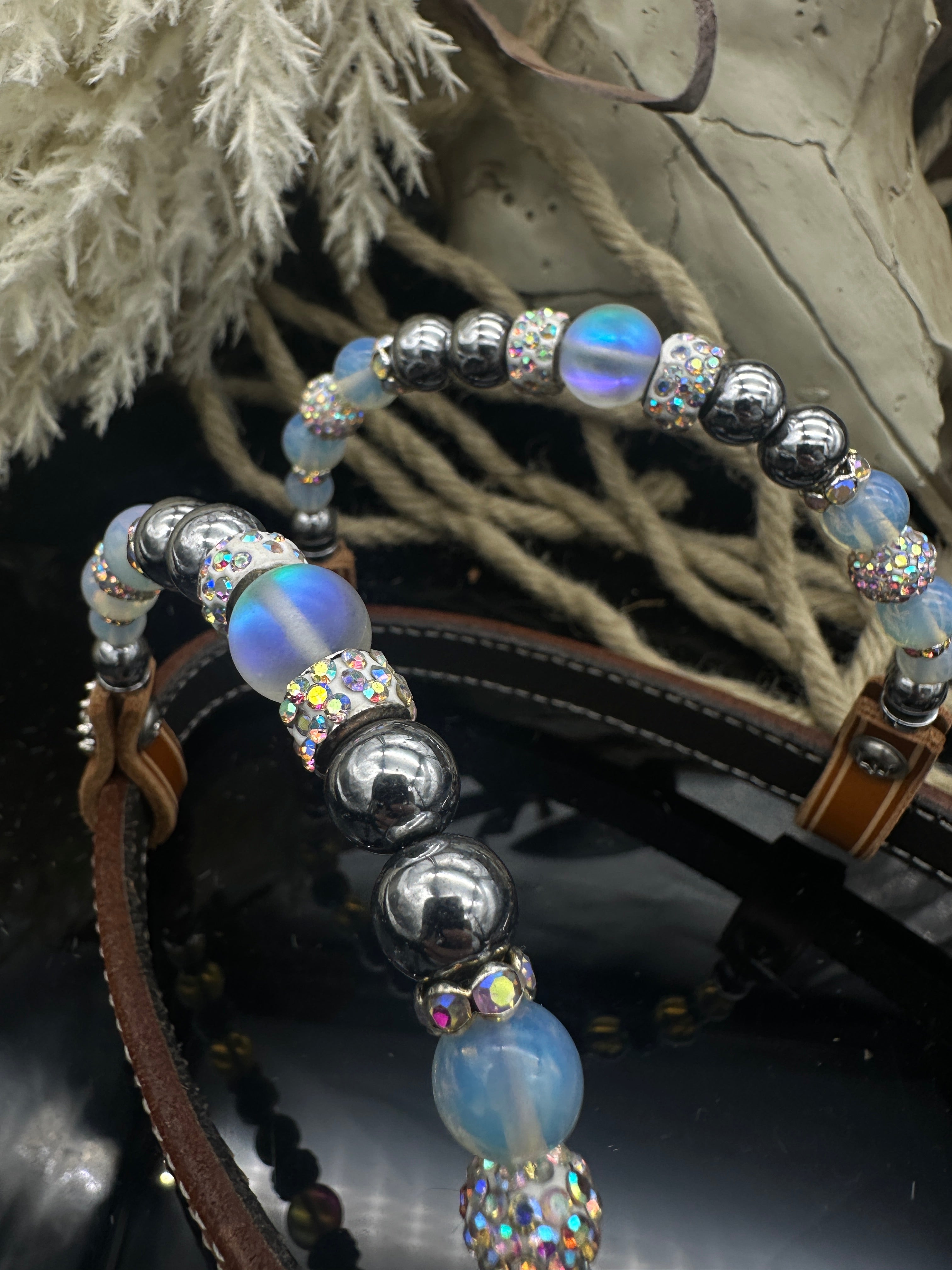Eleganter Russet Show-Kopfschmuck - Silber & AB