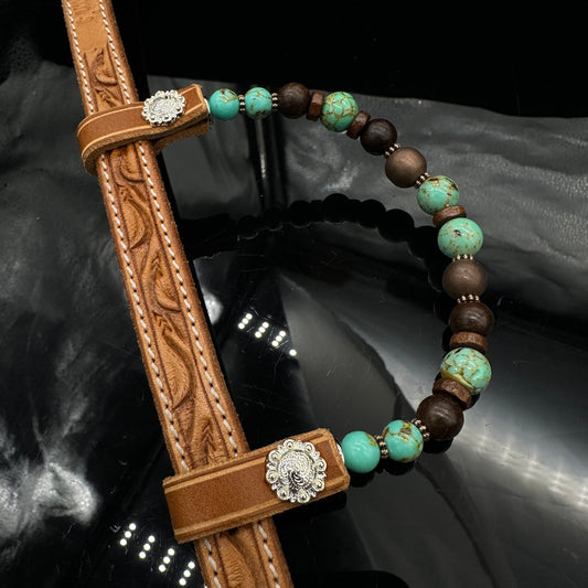 Single earjewel - Turquoise & copper
