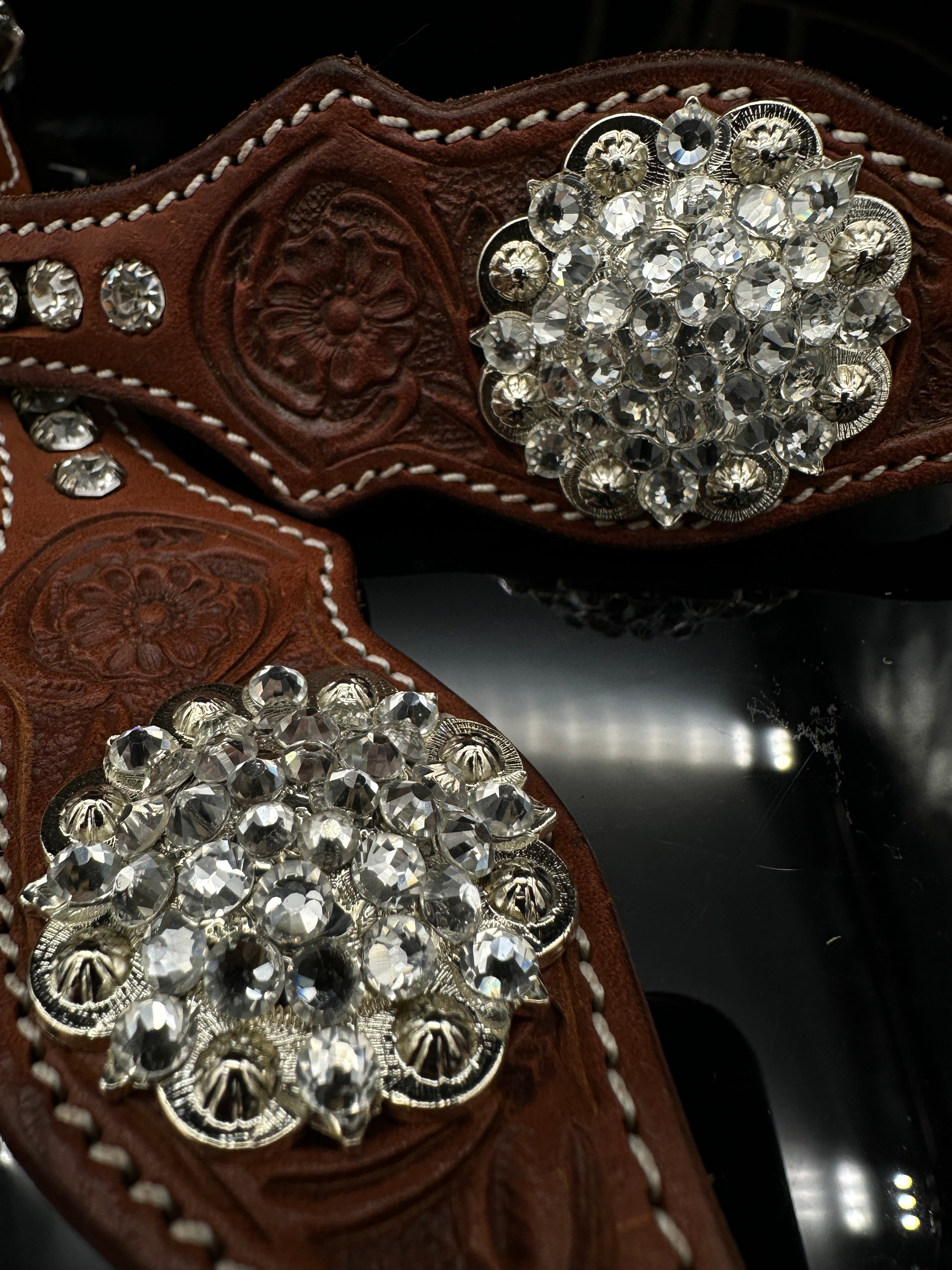 Premium | Chestnut hoofdstel | Silver & White