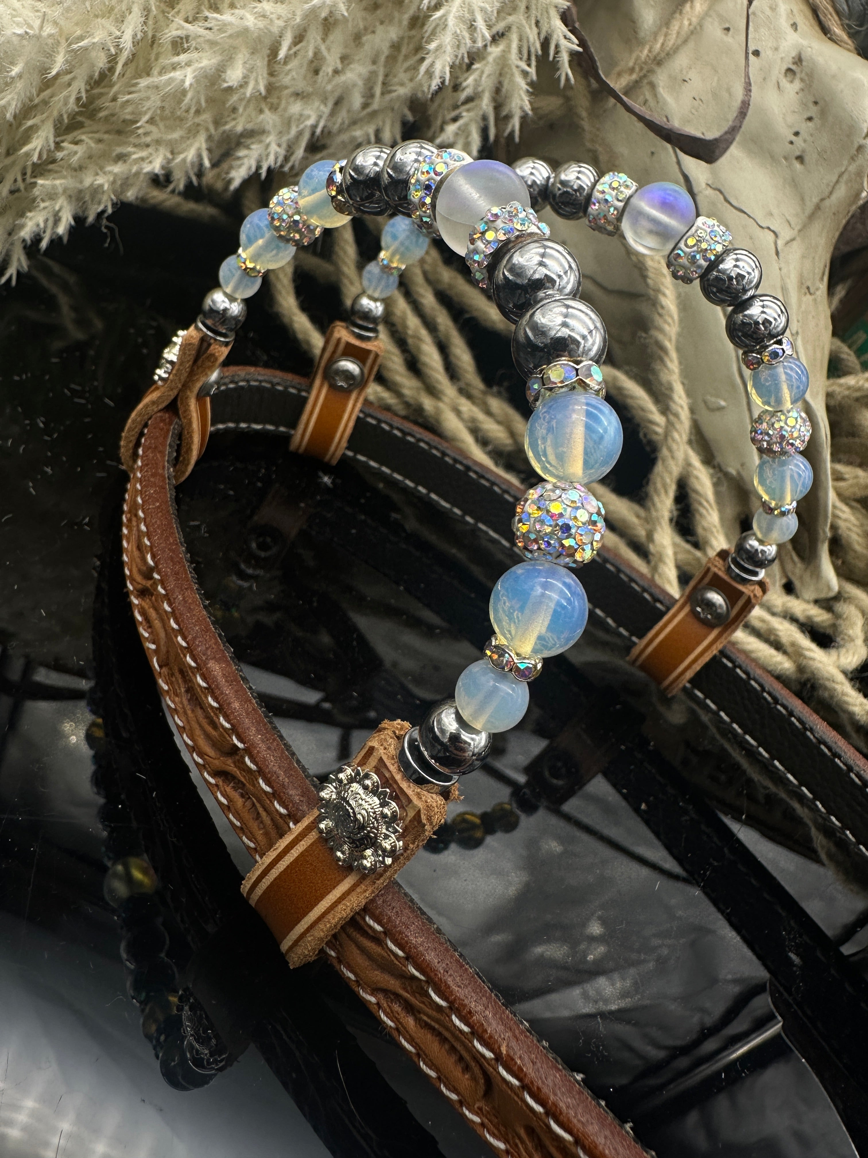 Eleganter Russet Show-Kopfschmuck - Silber &amp; AB 